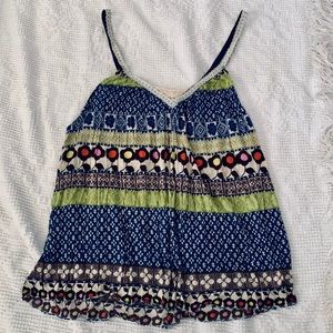 Free People Patchwork Crochet Tank Top